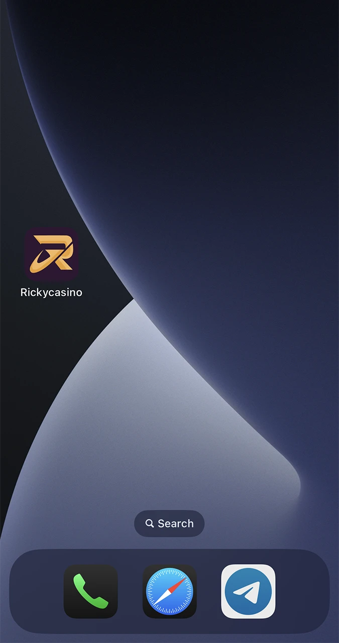 Launch the installed app and immerse yourself in the world of Ricky Casino.