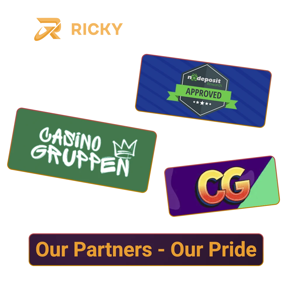 Familiarise yourself with Ricky Casino's main partners.