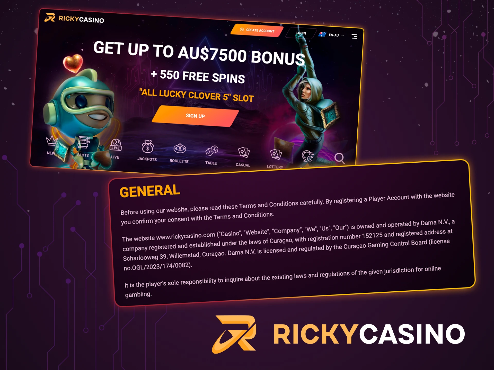 Ricky Casino cares about the safety of its users' data.