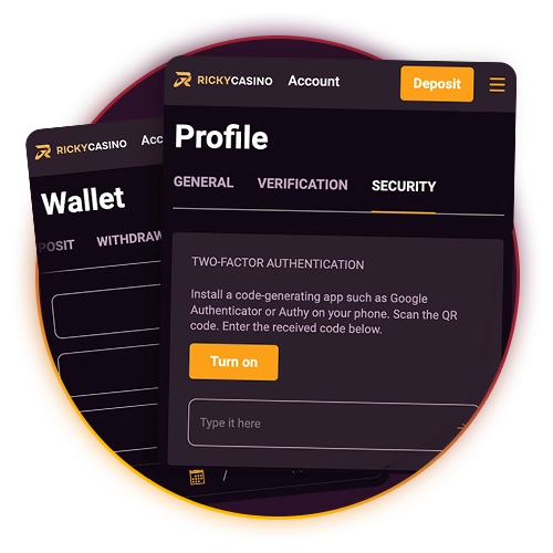 Ricky Casino protects your personal data and also your payment information.